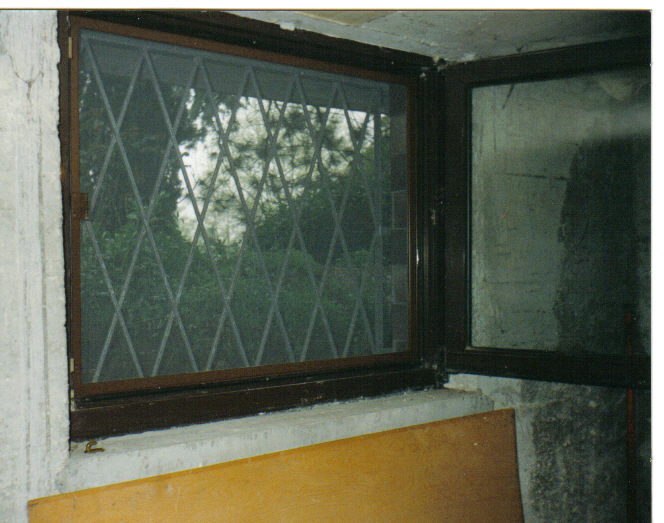 Siegel Insektenschutz Innenansicht von montierten Fliegenfenster mit Sicherheitsgitter
